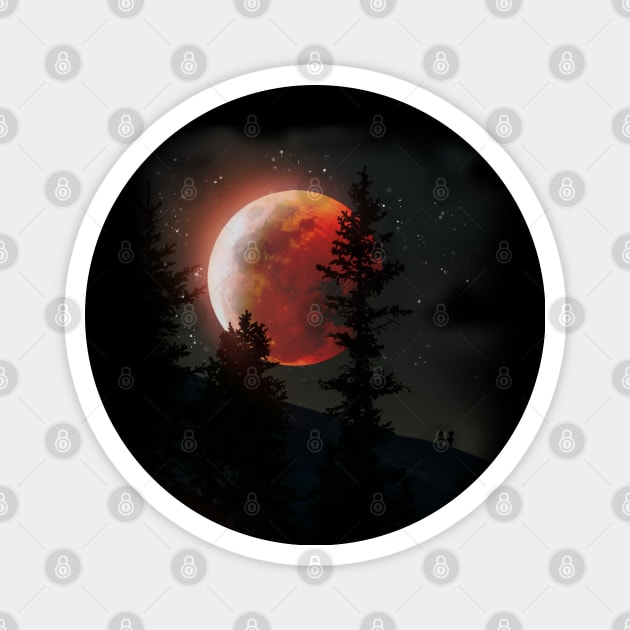 Full beaver moon Magnet by AdishPr